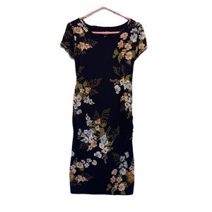 💜💜 Isabel Maternity Black Floral Dress Size L